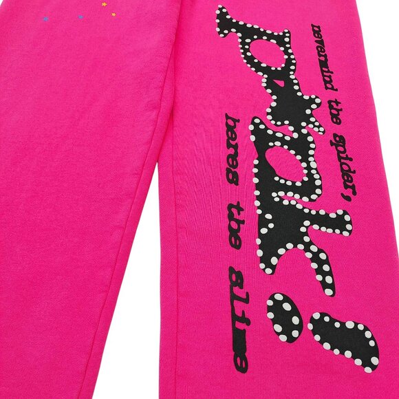 Sp5der P*NK Sweatpants Pink Black | Spider Worldwide - Picture 4 of 5